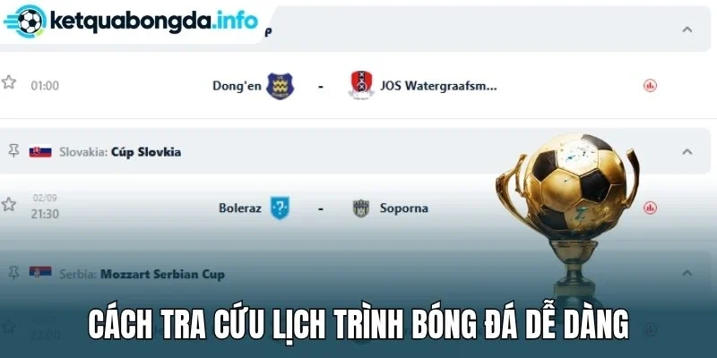 Cách tra cứu lịch trình bóng đá dễ dàng