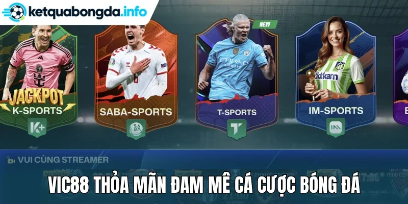 Vic88 thỏa mãn đam mê cá cược bóng đá